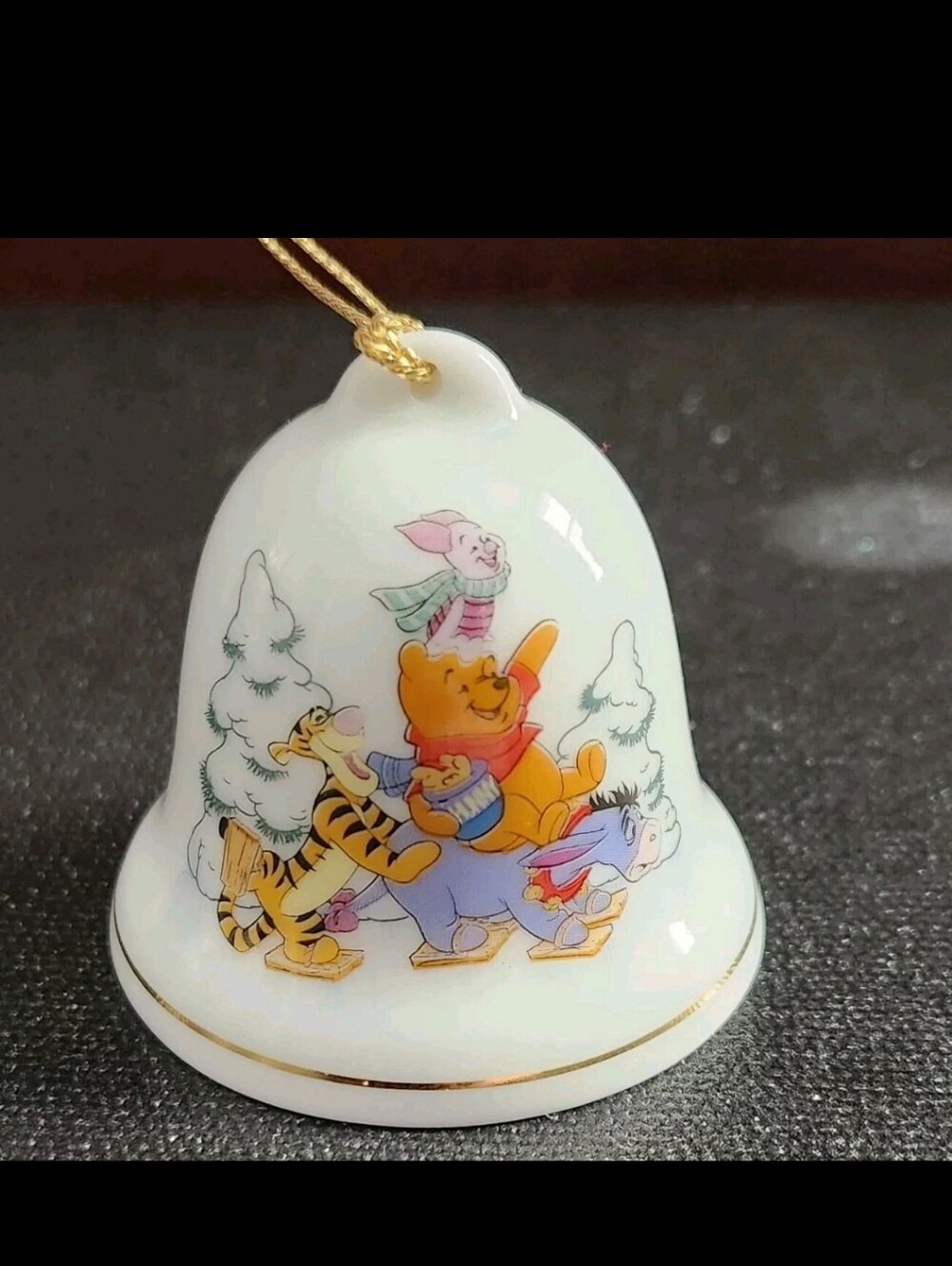 Vintage Grolier Collectibles Disney Winnie The Pooh Christmas Ornament Bell